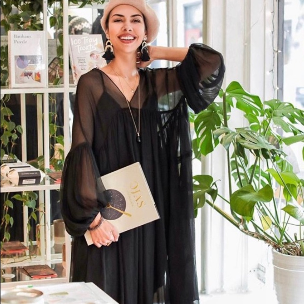 Sheer Overlay Dress
